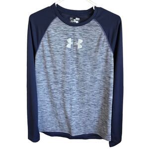 Under Armour HeatGear Athletic Shirt Navy blue SZ M long sleeve